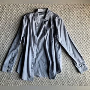 Men’s Croft & Barrow Medium Long-Sleeve Button Up Dress Shirt Shirt Gray